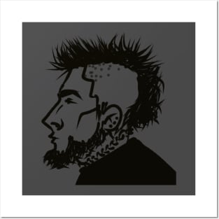 punk young guy.sketch portrait Posters and Art